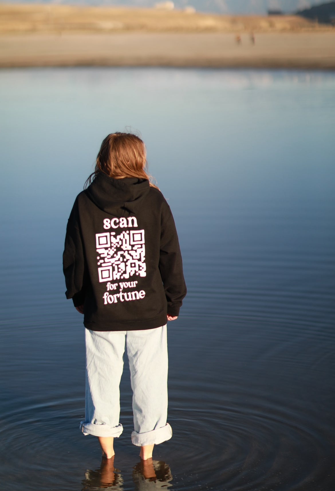 scan for your fortune- QR code sweatshirt