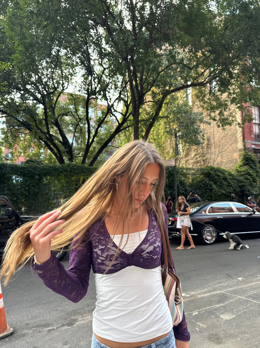 purple lace bolero- PRE ORDER